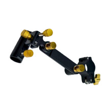 (Yellow) Corrosion Resistant Adjustable Fishing Rod Holder Stand Ergonomic Outdoor Angling Red