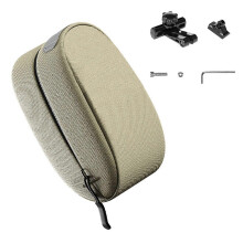 (Khaki) Bike Saddle Bag 0.3L Waterproof Reflective Adjustable Road MTB Rear Tail Pouch Accessories
