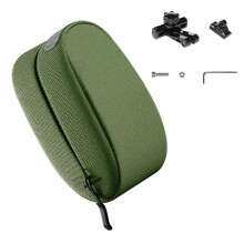 (Green) Bike Saddle Bag 0.3L Waterproof Reflective Adjustable Road MTB Rear Tail Pouch Accessories