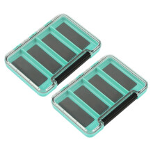 (Green 4 grids) Multicolor Shock Resistant Tackle Box for Lures 2 Magnetic Locking Framework Top Compartment