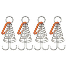 (Gold) 4Pcs Stainless Steel Adjustable Spring Deck Anchors Pegs for Board Gap Fixing