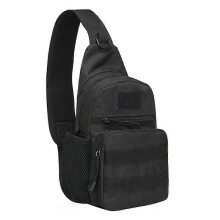 (black, 20L and below) Outdoor Cycling Shoulder Bag Portable Fishing Tool Crossbody Sports Water Bottle Chest Bag