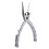 (Silver) Pinces de pêche en alliage d'aluminium Decoupler Line Cutter Latch Fish Controller Outil à double bord 1