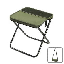 (Green, S) Foldable Backpack Stool Portable Lightweight Camping Chair for Hiking&Fishing&Picnics w/Bag
