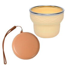 (Mixed color) Portable Folding Silicone Coffee Cup Reusable Camping Hiking Easy Clean