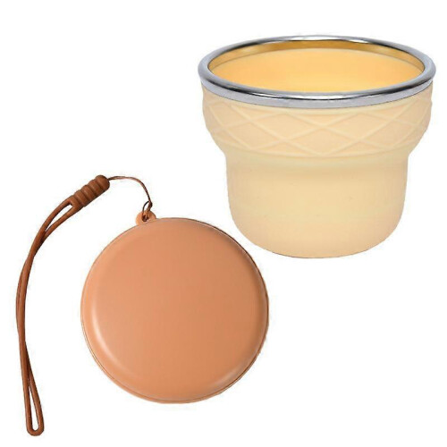 (Mixed color) Portable Folding Silicone Coffee Cup Reusable Camping Hiking Easy Clean