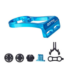 (Blue) ZTTO 25-26mm Bike Computer Mount para Garmin Cateye Bryton GoPro Light Holder Bar Ext