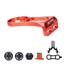 (Red) ZTTO 25-26mm Bike Computer Mount for Garmin Cateye Bryton GoPro Light Holder Bar Ext