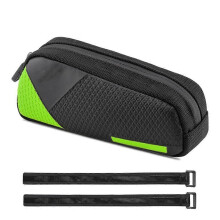 (Green) Bike Top Tube Frame Storage Bag Road Mountain Cycling Pouch Schwarz
