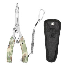 (Camouflage green) Fishing Pliers Split Ring Gripper Remover Stainless Steel Camouflage Blue