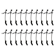 (Small size with swiv) 20pcs Anti Entanglement D Rig Aligners Fishing Hook Sleeves Multicolor