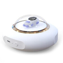 (White) Astronaut Luminous Flying Saucer Hand Warmer Power Bank Rechargeable
