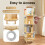 4-tier Rotating Bookshelf Wooden bookshelf 4