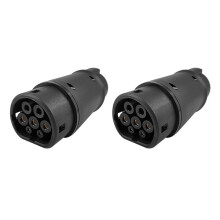 2X EVSE J1772 Adaptor Type 1 to Type 2 Socket Electric Vehicle Car EV Charger Connector IEC 62196 Adapter for Cars