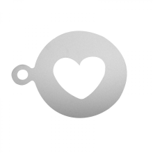 Stainless Steel Heart Coffee Stencils for Latte Art, Cappuccino and Cake Decorating Templates