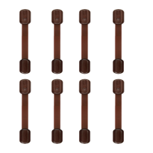 8 Pack Brown Child Safety Cabinet Locks, Adjustable Strap Baby Proof Latches for Drawers, Ovens, Refrigerators, Toilet S