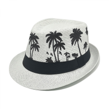 Unisex Hawaiian Straw Fedora Hat for Men and Women, Lightweight Summer Sun Hat for Beach, Travel and Jazz Events