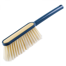 Household Soft Bristle Dust Brush with Long Handle for Sofa, Bed, Carpet, Clothes, Bookcase and Curtains, Ink Blue