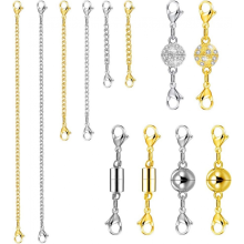 12 Pcs Necklace Extenders, Chain Extenders for Women, Adjustable Stainless Steel Necklace Extension Chain
