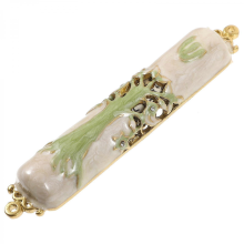 Retro Metal Mezuzah Plaque with Blessing Ornament for Door, Decorative Wall Hanging for Home Entryway