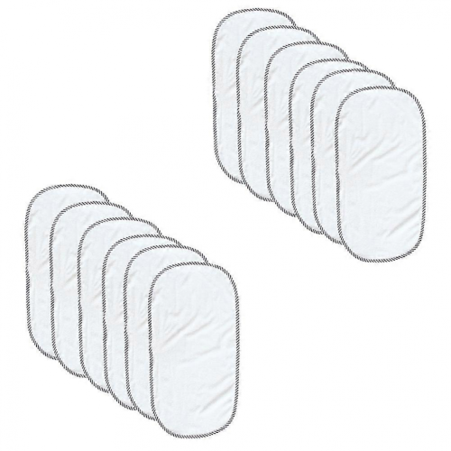 12 Pack Waterproof Baby Changing Pad Liners, Washable Reusable Double Layer Diaper Pads, Portable Changing Table Covers