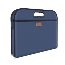 Multifunctional Business Portable Briefcase Large Capacity Oxford Cloth File Bag Blue for Work and Travel