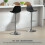 Set of 2 Swivel Bar Stools with Backrest Adjustable Black 6