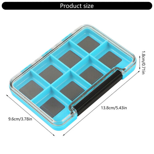 (Green 4 grids) Multicolor Shock Resistant Tackle Box for Lures 2 Magnetic Locking Framework Top Compartment 2