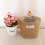 (color 2) 2 Pcs Cotton Linen Mini Hanging Storage Basket Dot Pattern 4