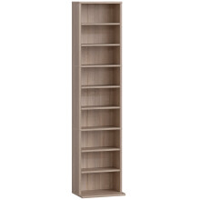 Lere 140cm Wooden Natural Finish Narrow Bookcase Storage Shelving Unit