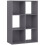 Fahe Wooden Grey 6 Cube Storage Bookcase 1