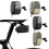 (Small Black) Bike Hard Shell Waterproof Saddle Bag Rear Rack Pouch Tail Bag Set with Reflective Strips 2