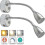 (silver) 2-Pack 12V-24V Dimmable LED Reading Lamp with USB Charger for RV Camper Bedside Lighting 4