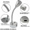 (silver) 2-Pack 12V-24V Dimmable LED Reading Lamp with USB Charger for RV Camper Bedside Lighting 5