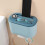 (pink, small) PP Wall-Mounted Tissue Storage Rack Load-Bearing Adhesive Light Blue Small 5