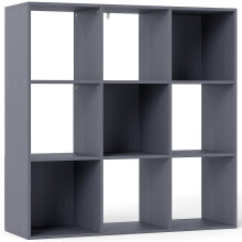 Royore Wooden Grey 9 Cube Storage Bookcase