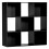 Remamo Wood Black 3 Tier 9 Cube Storage Bookcase 1