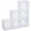 Yora Wood White 3 Tier 6 Cube Storage Bookcase 1