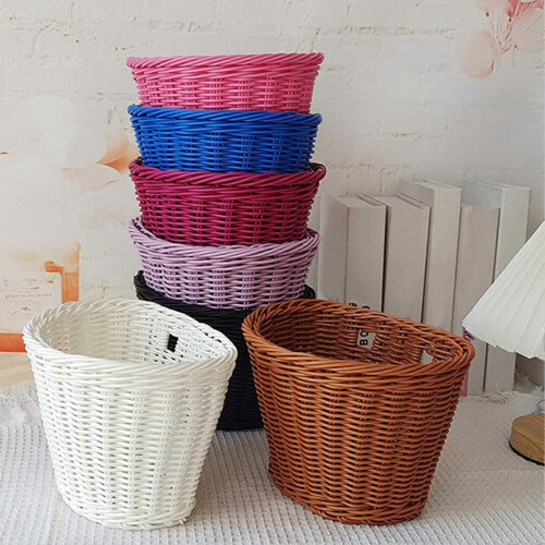 (Multicolor) Panier de vélo robuste grande capacité facile à installer imitation tissée à la main 2