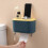 (Light blue, small) PP Wall-Mounted Tissue Storage Rack Load-Bearing Adhesive Light Blue Small 4