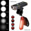 (With LD Taillight) Waterproof USB Rechargeable Front Bike Light 4 Modes Red Warning Taillight 3