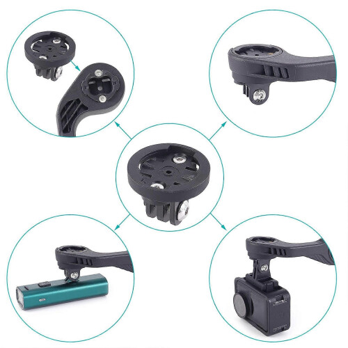(Bundle 1) Stable Bike Computer Holder Front Light Bracket Camera Stand for Action Camera Multicolor 1
