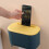 (Navy Blue, small) PP Wall-Mounted Tissue Storage Rack Load-Bearing Adhesive Light Blue Small 4