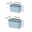 (Navy Blue, small) PP Wall-Mounted Tissue Storage Rack Load-Bearing Adhesive Light Blue Small 3