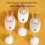 (creamy white) Rabbit Hand Warmer Rechargeable Pocket Quick Heating Winter Morandi Green 4