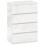 Elel High Gloss White 4 Drawer Modern Storage Chest 1