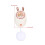 (Pink) Rabbit Hand Warmer Rechargeable Pocket Quick Heating Winter Morandi Green 2