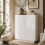 Ranifa Modern High Gloss White Freestanding Storage Cabinet 2 Doors 1