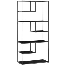 Eldora Metal Black 7 Tier Industrial Display Bookcase