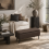 Mahano Linen Look Dark Brown Rectangle Storage Ottoman 1